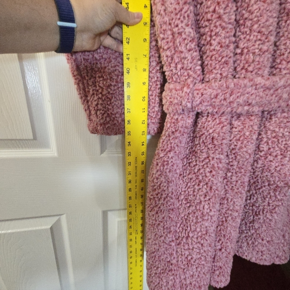 Adrienne Vittadini Pink Fleece Robe - Picture 5 of 8
